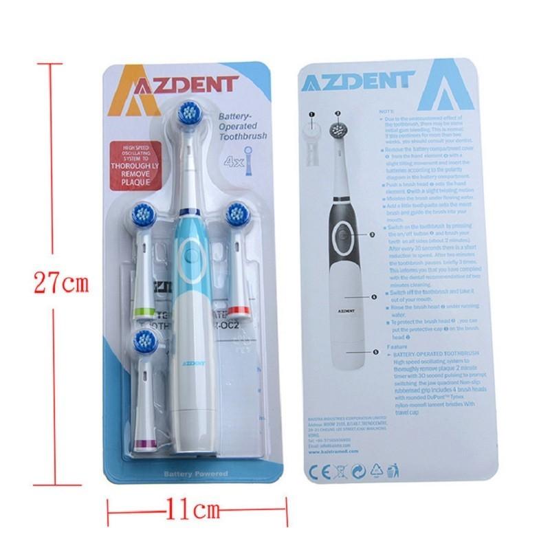 Electric Toothbrush with 3 Extra Brush Heads