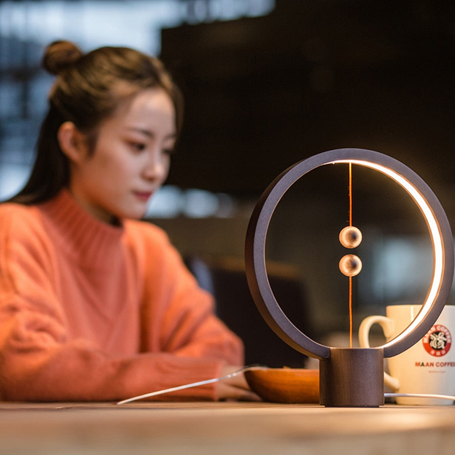 Wood Magnetic Table Lamp