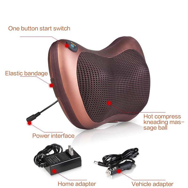 Infared Neck Massager Pillow - Electric Neck Massager - Portable