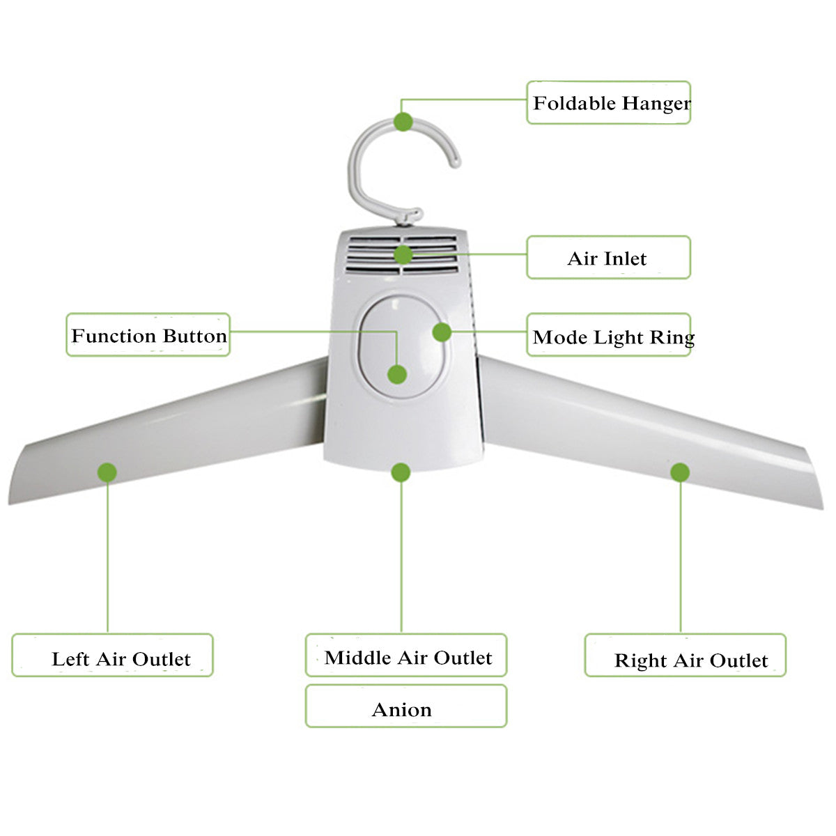 2 in 1 Electric Breeze Clothes Drying Hanger