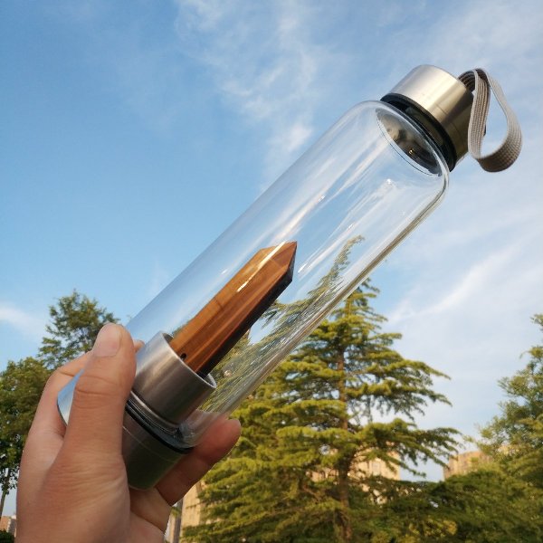 Healing Natural Quartz Water Bottle