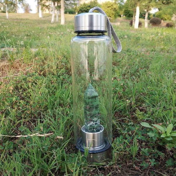 Healing Natural Quartz Water Bottle