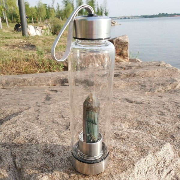 Healing Natural Quartz Water Bottle
