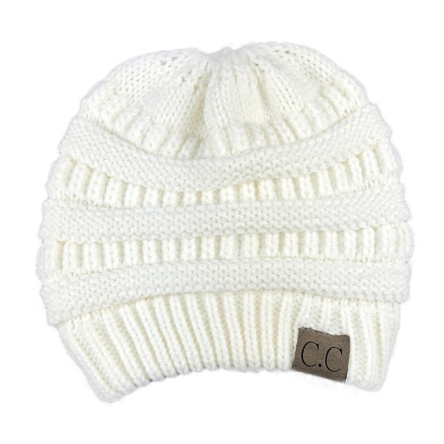 Soft Knit Beanie That's PERFECT for Ponytails & Buns
