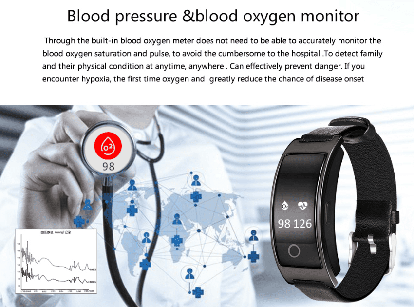 #1 Blood Pressure Smart Watch - Heart Rate, Blood Oxygen, Sleep, Fitness Tracker