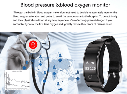 #1 Blood Pressure Smart Watch - Heart Rate, Blood Oxygen, Sleep, Fitness Tracker
