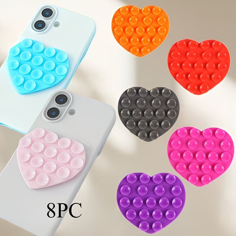 Silicone Double-Sided Suction Cup Heart Stickers