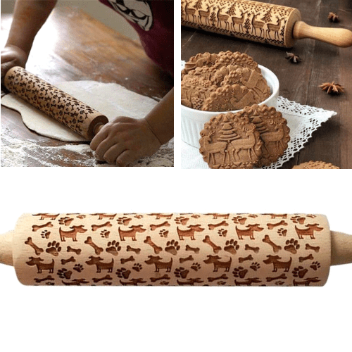 The Original Christmas Embossed Rolling Pin