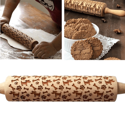 The Original Christmas Embossed Rolling Pin