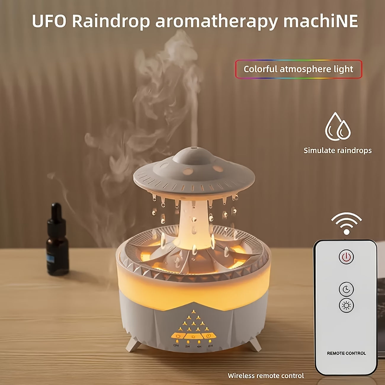 Smart Mist Aroma Diffuser & Water Drop Humidifier