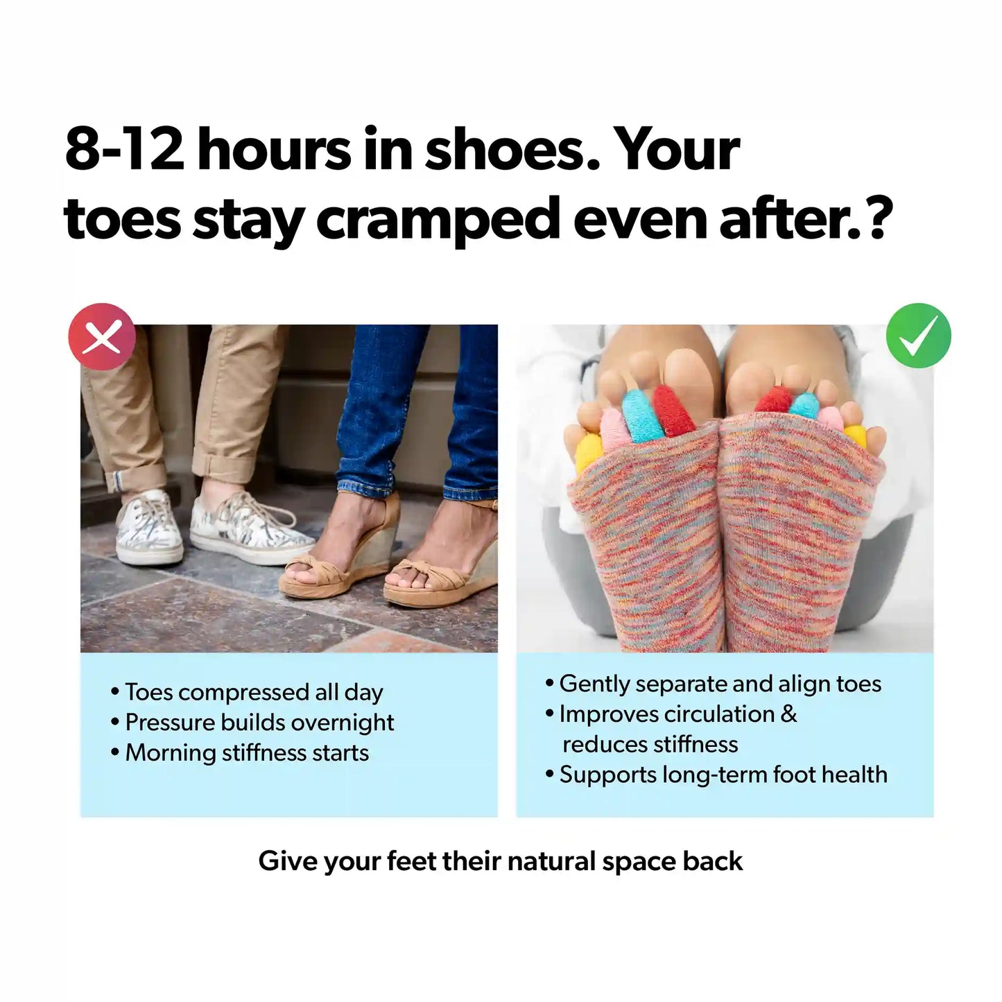 Multi Colour Foot Alignment Socks