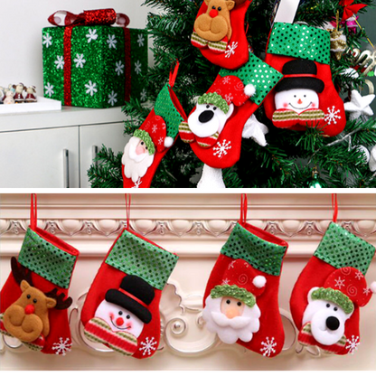 Christmas Stocking Set - 4pcs - Christmas Stocking Decorations