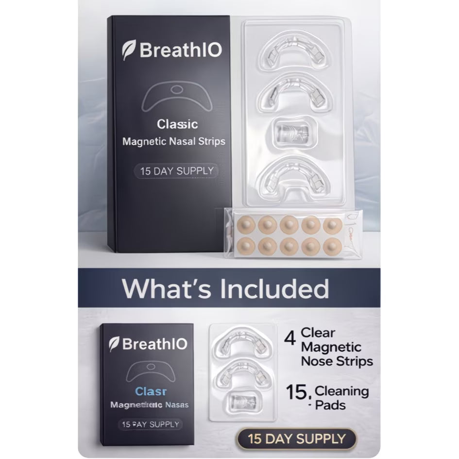 BreathIO Nasal Strips – Advanced Breathing Support for Better Sleep, Snoring Relief & Sports Performance