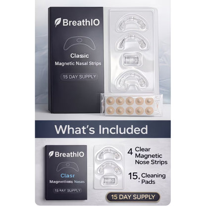 BreathIO Nasal Strips – Advanced Breathing Support for Better Sleep, Snoring Relief & Sports Performance