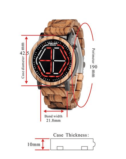 #1 Wooden LED Watch