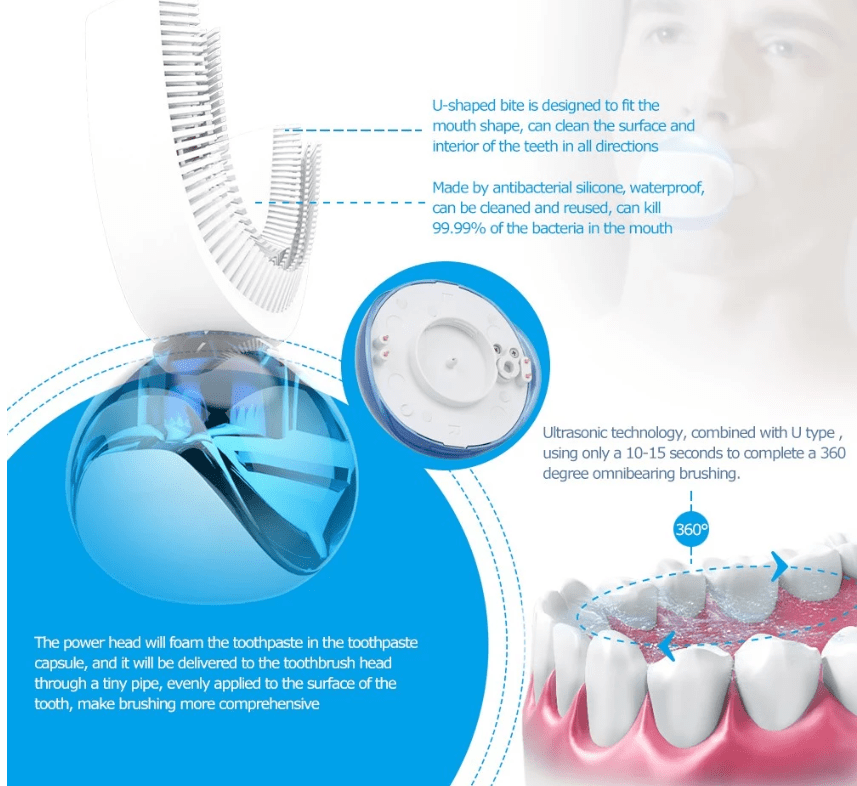 Auto Sonic Electric Toothbrush - Brushes Your Teeth Automatically