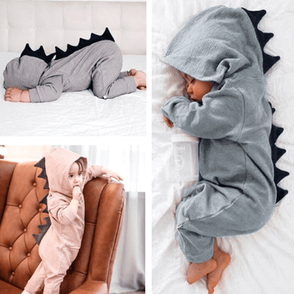 Cute Hooded Dinosaur Romper