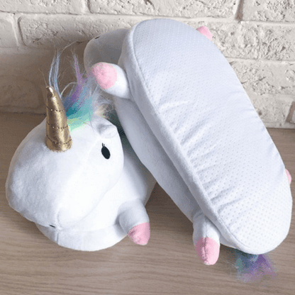 Plush Unicorn Slippers