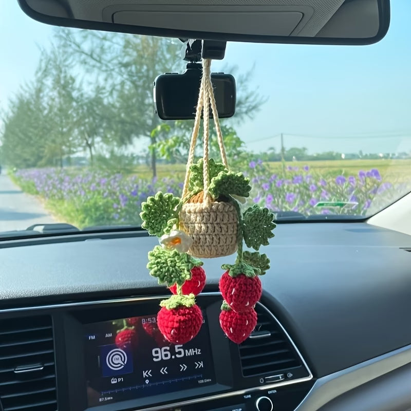 Handcrafted crochet strawberry