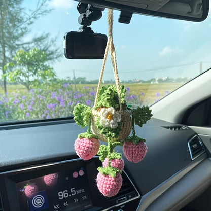 Handcrafted crochet strawberry
