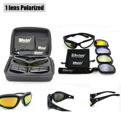 Polarized Light Adjusting Goggles Sunglasses - 4 Lens Kit