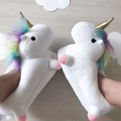 Plush Unicorn Slippers