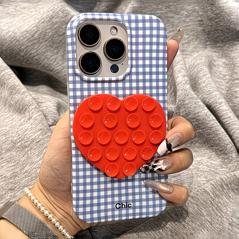 Silicone Double-Sided Suction Cup Heart Stickers