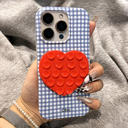 Silicone Double-Sided Suction Cup Heart Stickers