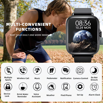 HD Smartwatch with Bluetooth Calling, Fitness Tracker & Sleep Monitor