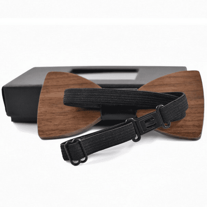 Wooden Bow Tie with 2 Matching Cufflinks
