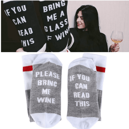 Funny Letter Print Novelty Socks