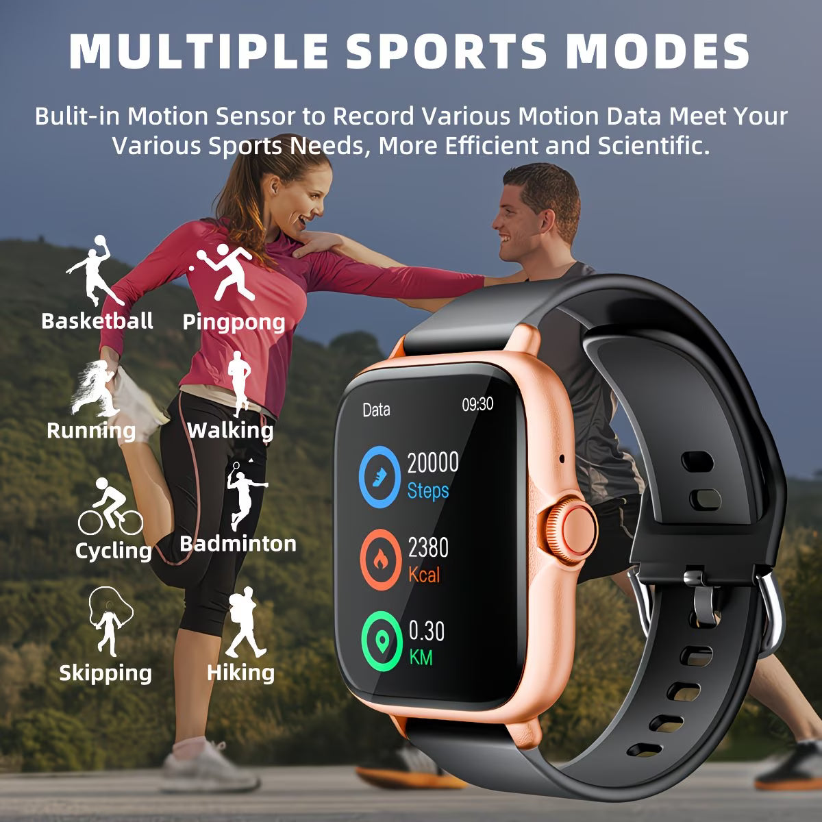 HD Smartwatch with Bluetooth Calling, Fitness Tracker & Sleep Monitor