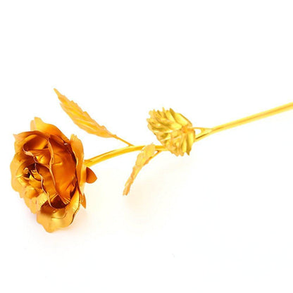 NEW 24k Gold Foil Rose With Box