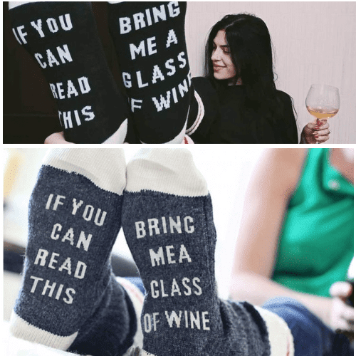 Funny Letter Print Novelty Socks