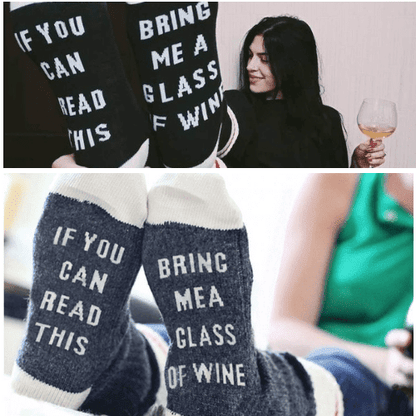 Funny Letter Print Novelty Socks