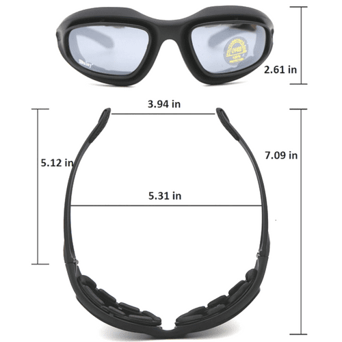 Polarized Light Adjusting Goggles Sunglasses - 4 Lens Kit