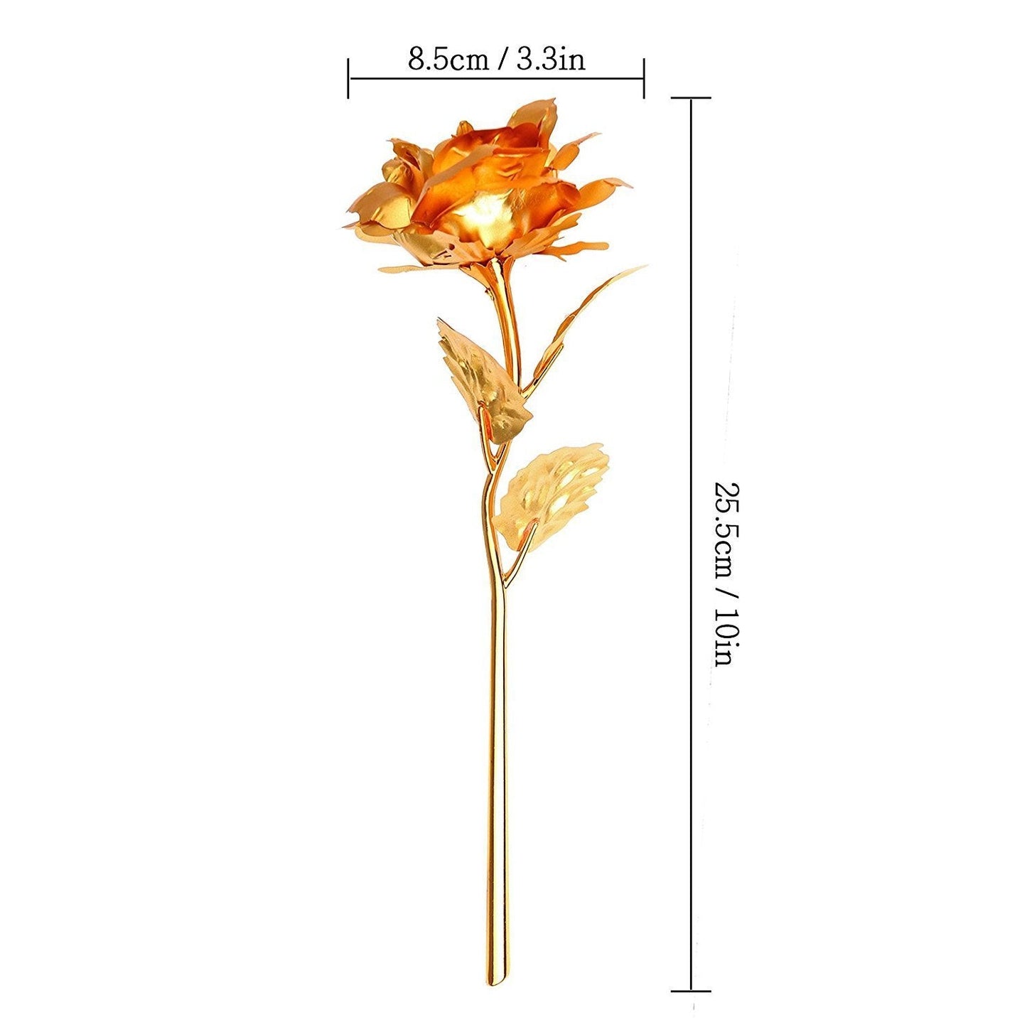 NEW 24k Gold Foil Rose With Box