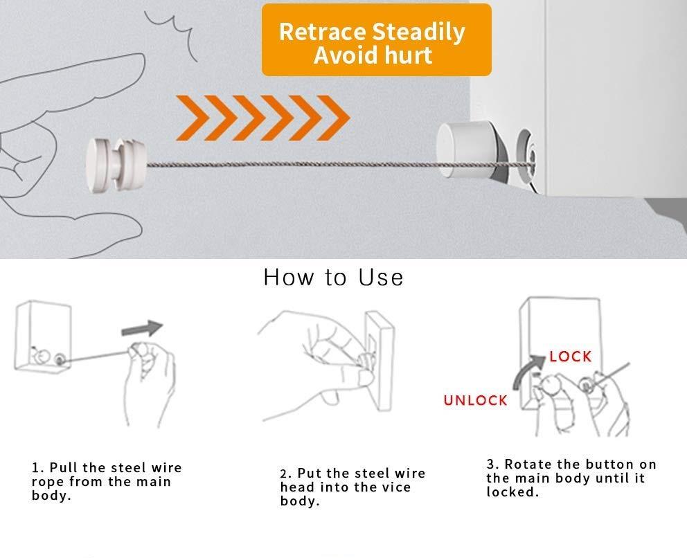Magic Invisible Clothesline - Stainless Steel - Retractable