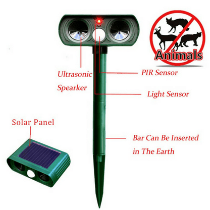 Solar Powered Ultrasonic Animal Repeller