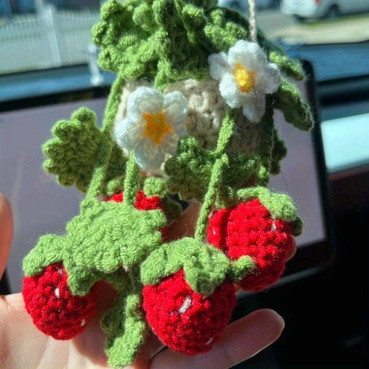 Handcrafted crochet strawberry