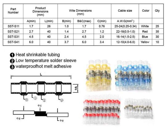 NEC™ - Waterproof Solder Wire Connectors