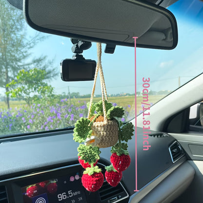 Handcrafted crochet strawberry
