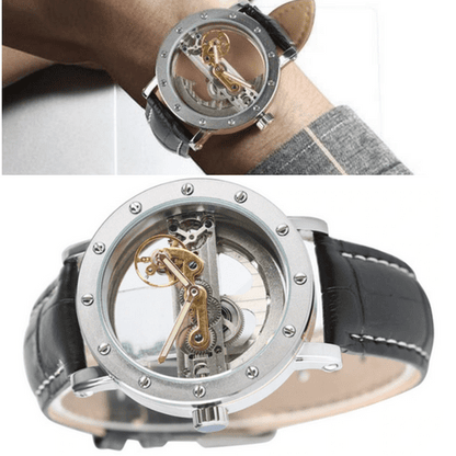 #1 Mechanical Watch - Transparent Skeleton Self Winding Watch