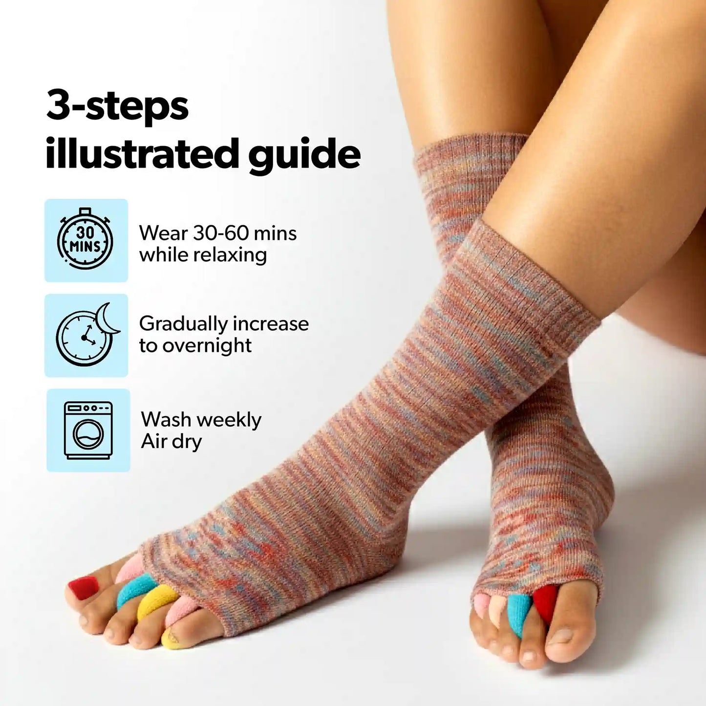 Multi Colour Foot Alignment Socks