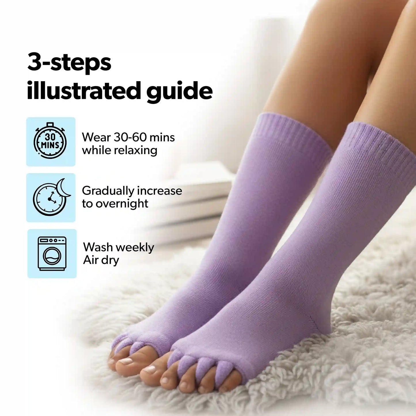 Light Purple Foot Alignment Socks