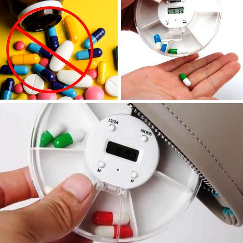 Pill Box Reminder Alarm Clock