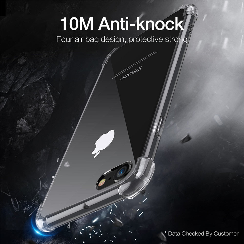 Shock Proof Transparent Silicone Case For iPhone