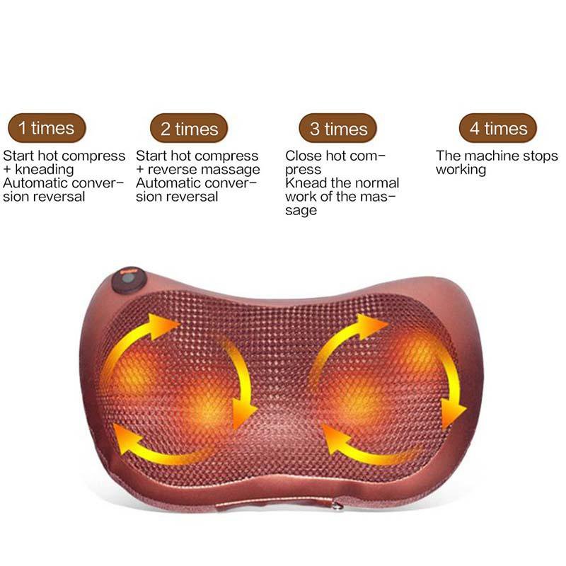 Infared Neck Massager Pillow - Electric Neck Massager - Portable