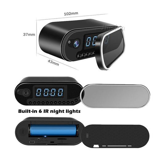 1080P Wireless Alarm Clock Security Spy Camera