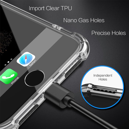 Shock Proof Transparent Silicone Case For iPhone